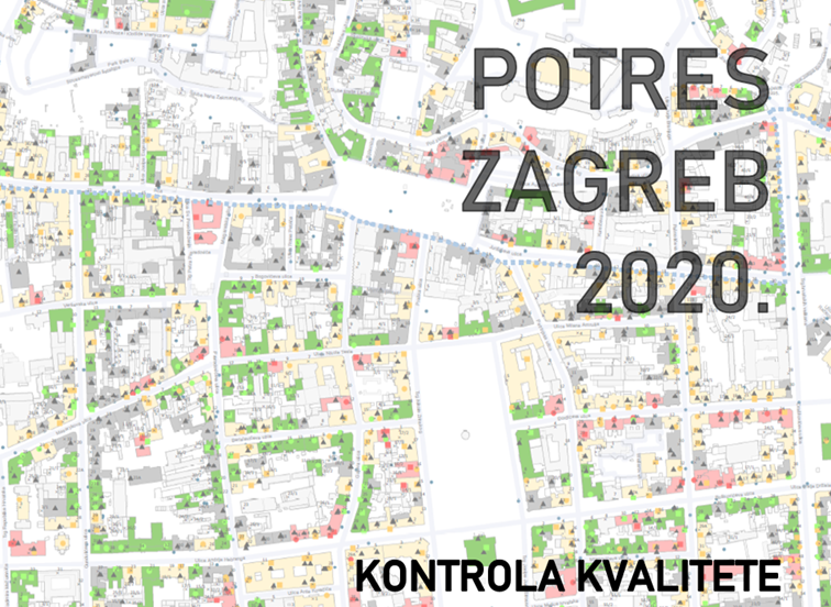 Potres Zagreb - Kontrola kvalitete GIS baze brzih pregleda